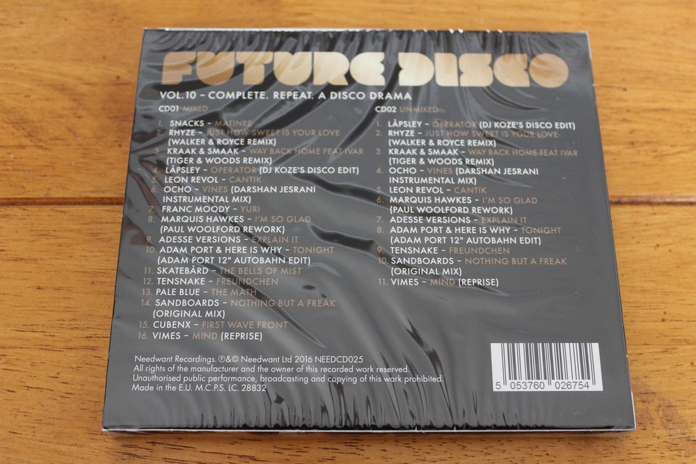 Various Artists CD Future Disco Vol 10 Complete Repeat A Disco Drama 2016 Dance