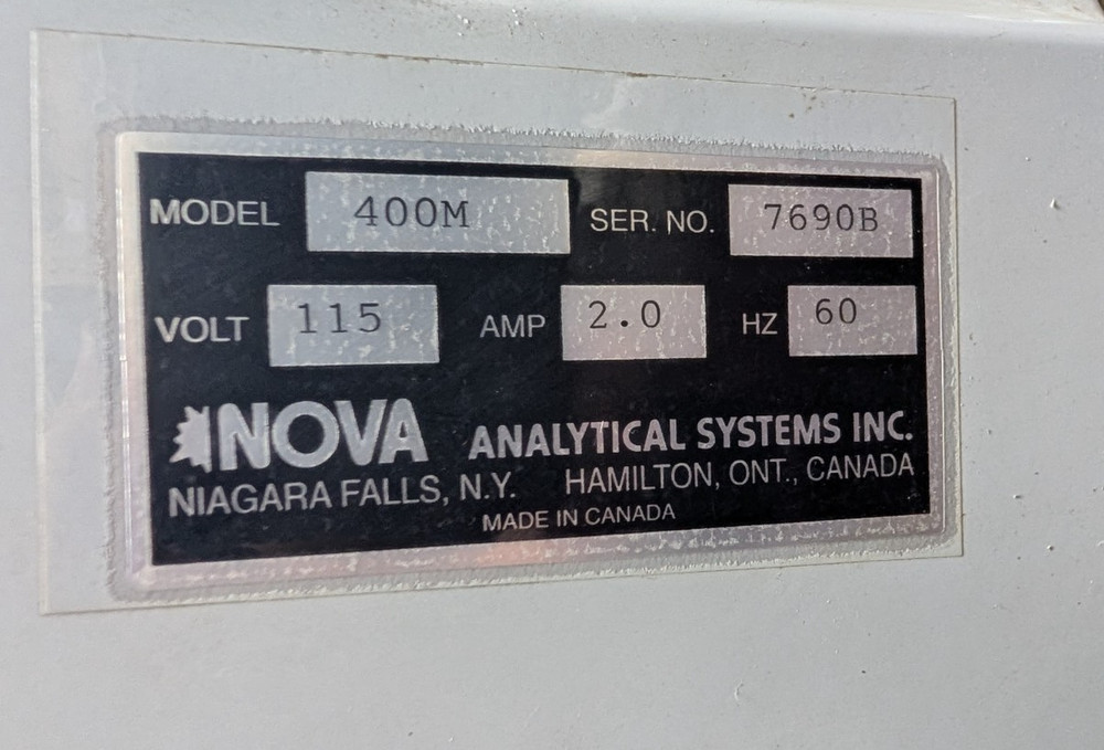 🤪 NOVA ANALYTICAL SYSTEMS 400M GAS ANALYZER 115V 2A 7690B