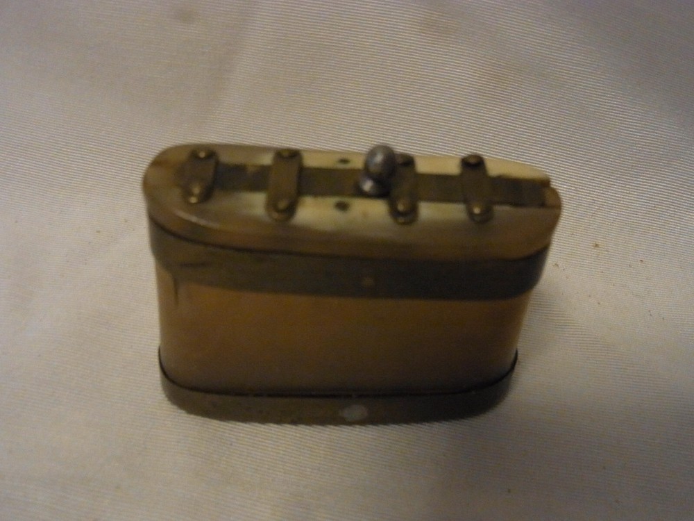 Snuff Box Horn Antique German #R