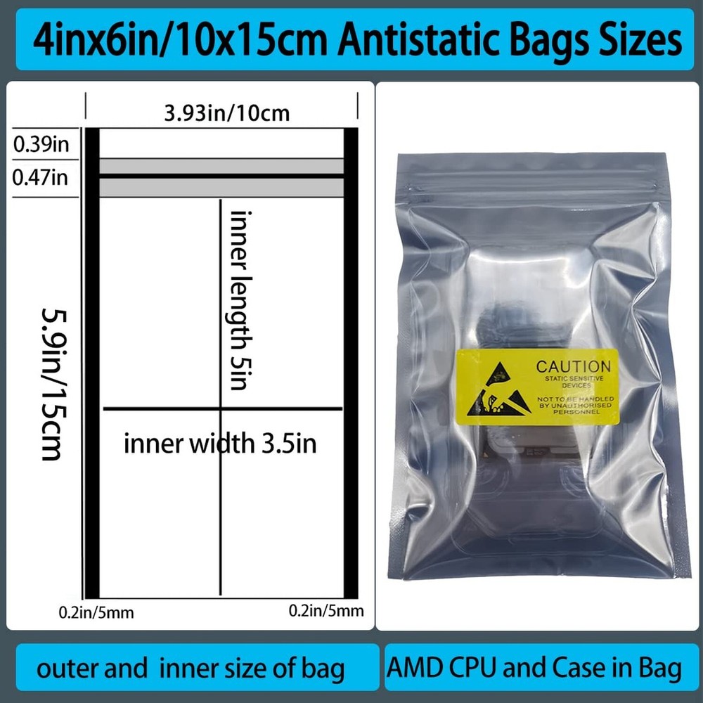 10pcs AMD CPU Protective Thicken Plastic Clamshell Case Trays Suitable with 1...