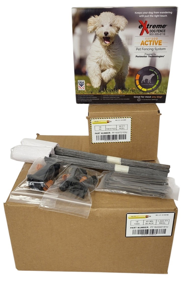 Extreme Underground Electric 1 Dog Fence Kit PRO Grade 1000' & Standard Collar