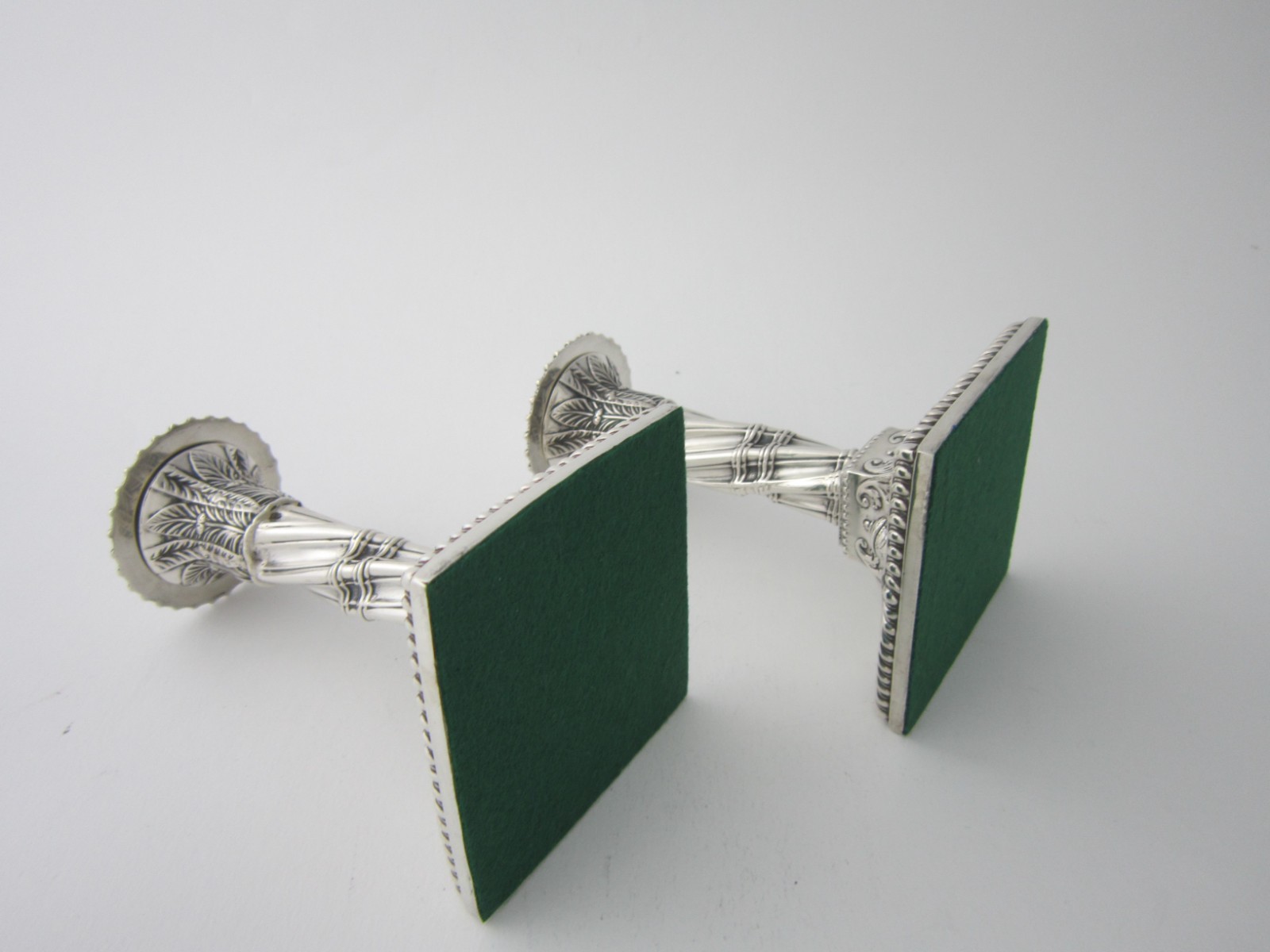 Antique Victorian Sterling Silver Candlesticks - 1884 by Aldwinckle & Slater