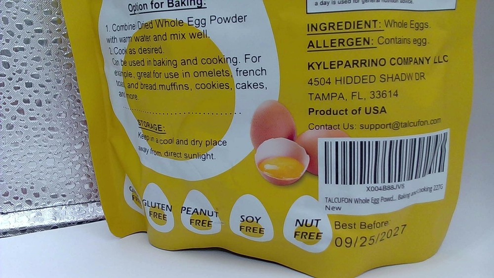 Whole Egg Powder Pasteurized – Dried Egg Powder 8 Oz For Baking & Cooking