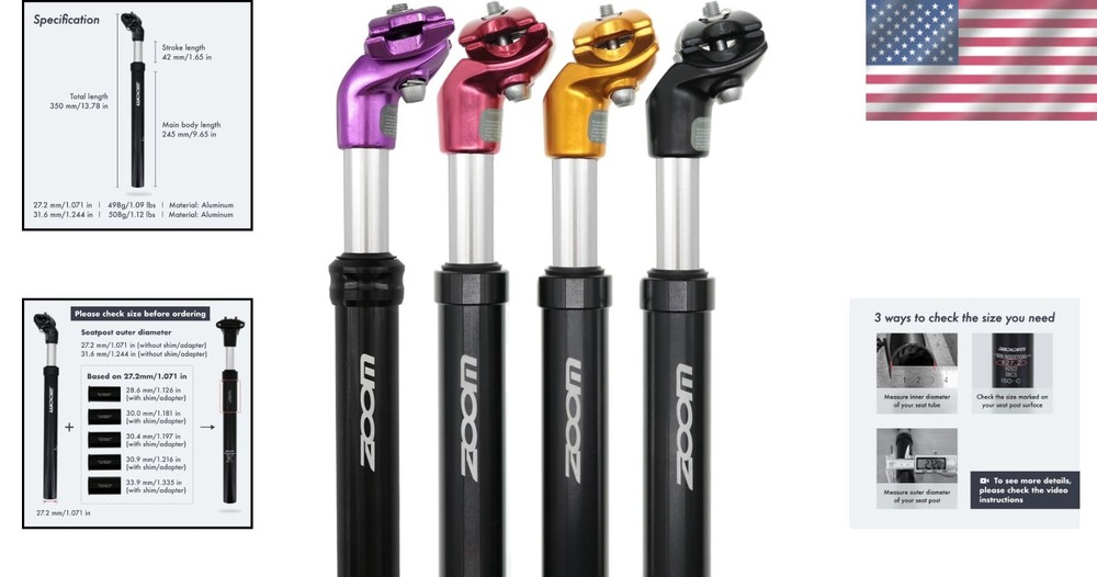 Adjustable Suspension Seatpost for Mountain Bikes