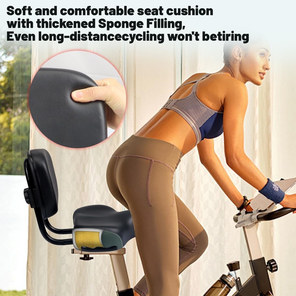 WEEROCK Bike Saddle Bicycle Seats Oversized Comfortable with Backrest Replace...