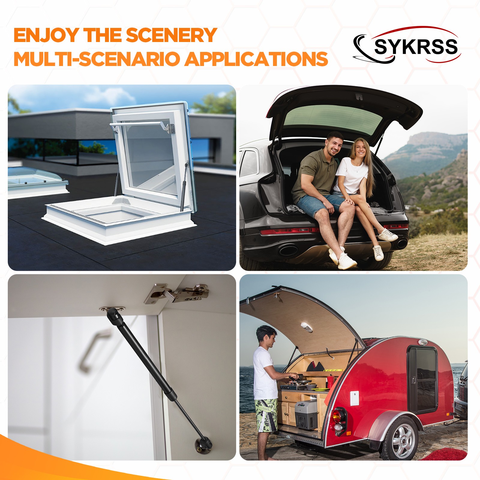 Qty2 10" 40lbs Gas Struts Shocks Lift Support C16-09322 for Truck Tool Box Lid