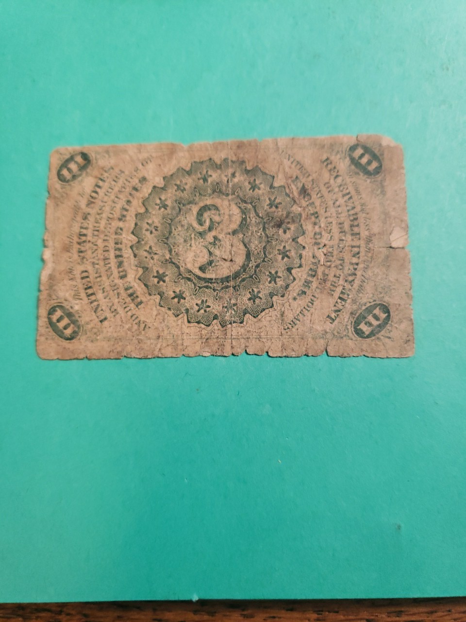 Lower Grade 3rd Issue 1863 3 Cent Fractional Currency