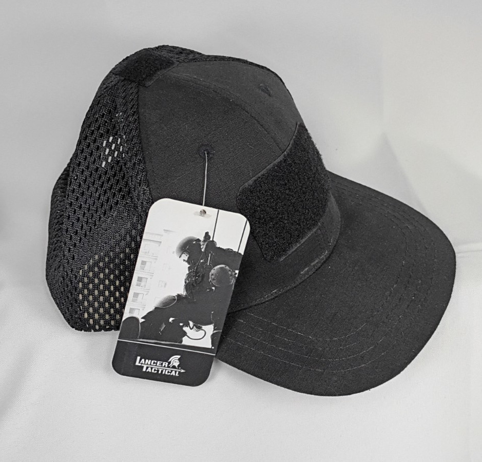 Lancer Tactical Ripstop Adhesion Operator Cap - BLACK