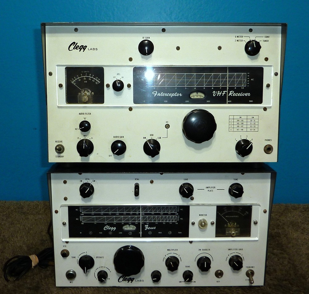 Clegg Labs Interceptor Receiver & Zeus Transmitter 6m & 2m w/Power Supply NICE!