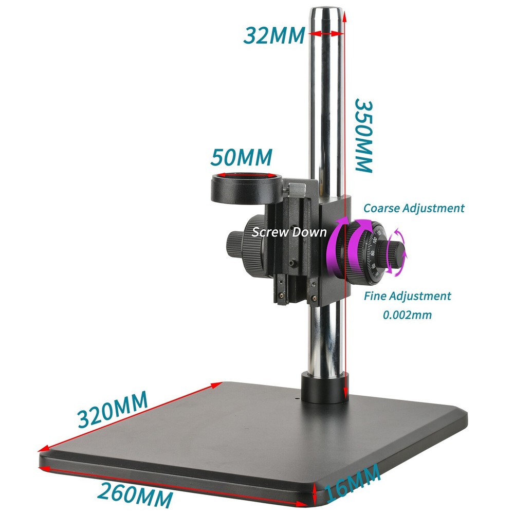 KOPPACE Microscope Bracket Base,Lens Aperture 50mm,Column height 350mm