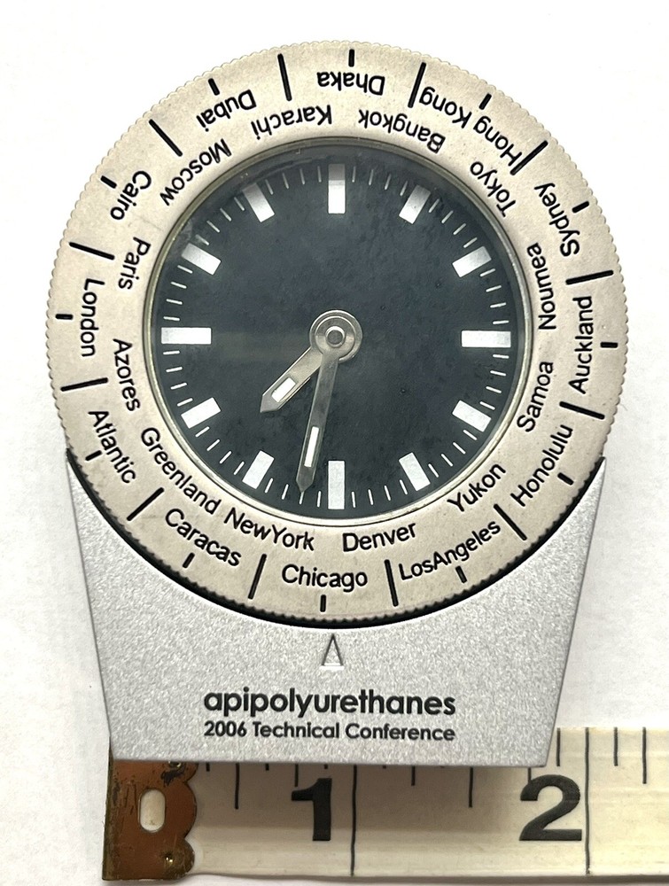 API polyurethanes 2006 Technical Conference Travel WorldTime Desk Clock untested
