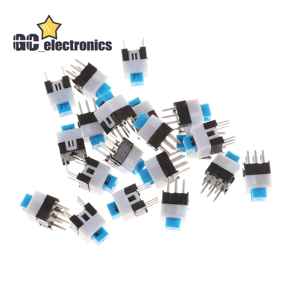 Tactile Push Button Switch 7X7/8X8mm Cap 6Pin Square Self-locking/no Lock DIP