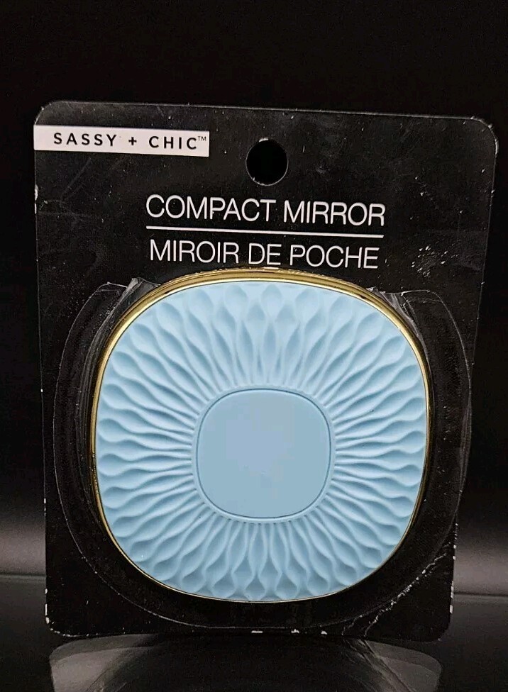 SASSY + CHIC 10X MAGNIFICATION DUAL MIRROR COMPACT BLUE
