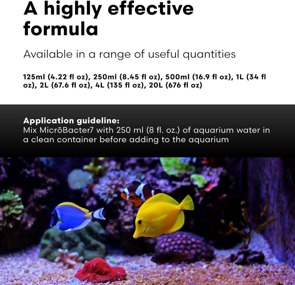 Advanced MicroBacter7 125mL Aquarium Bacteria for Freshwater & Saltwater Fish