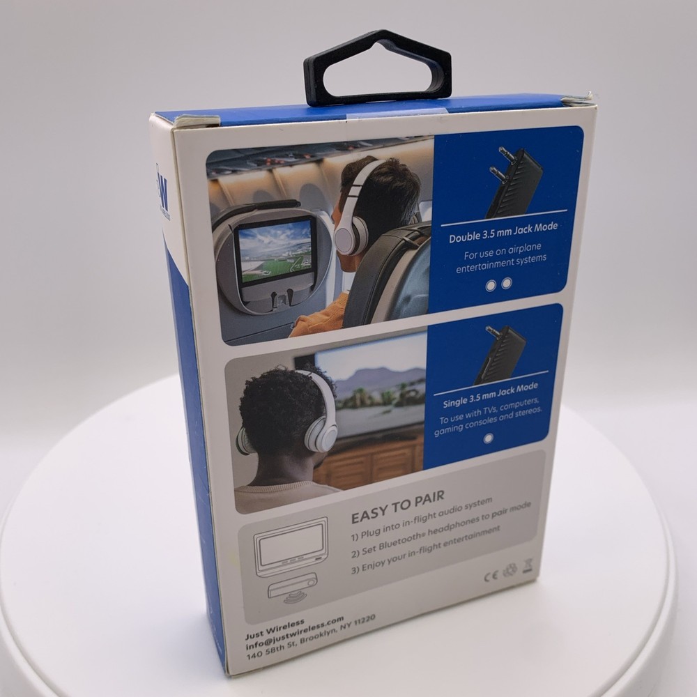 Just Wireless In Flight Wireless Adapter Earbuds And Bluetooth Headphones