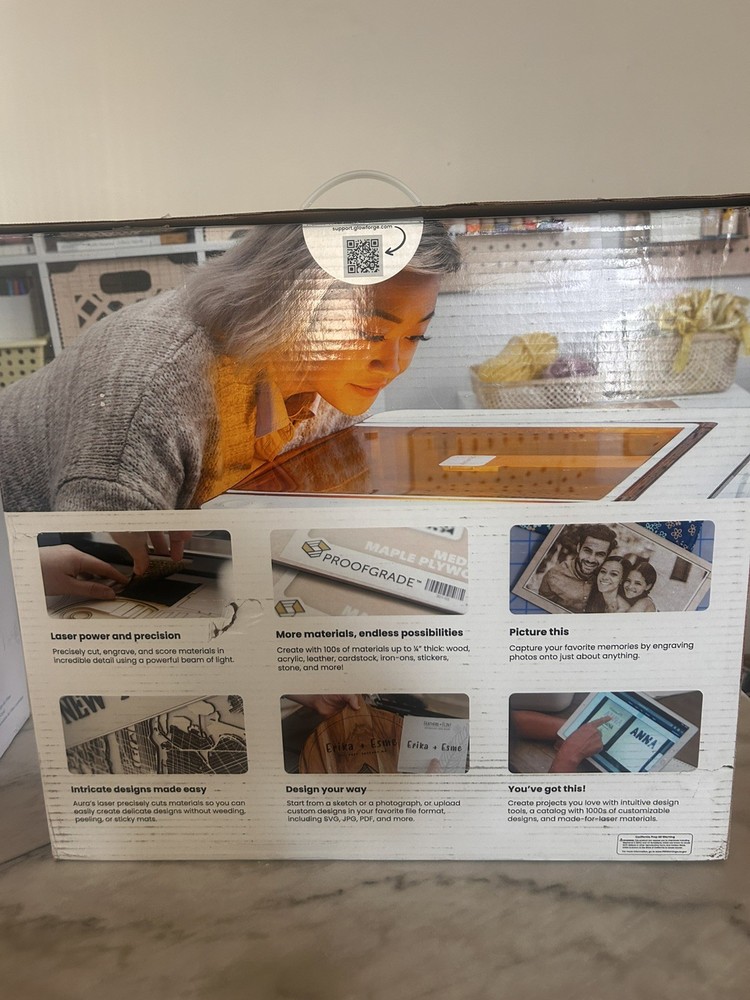 Glowforge Aura + Air Filter (Open Box, Brand New)