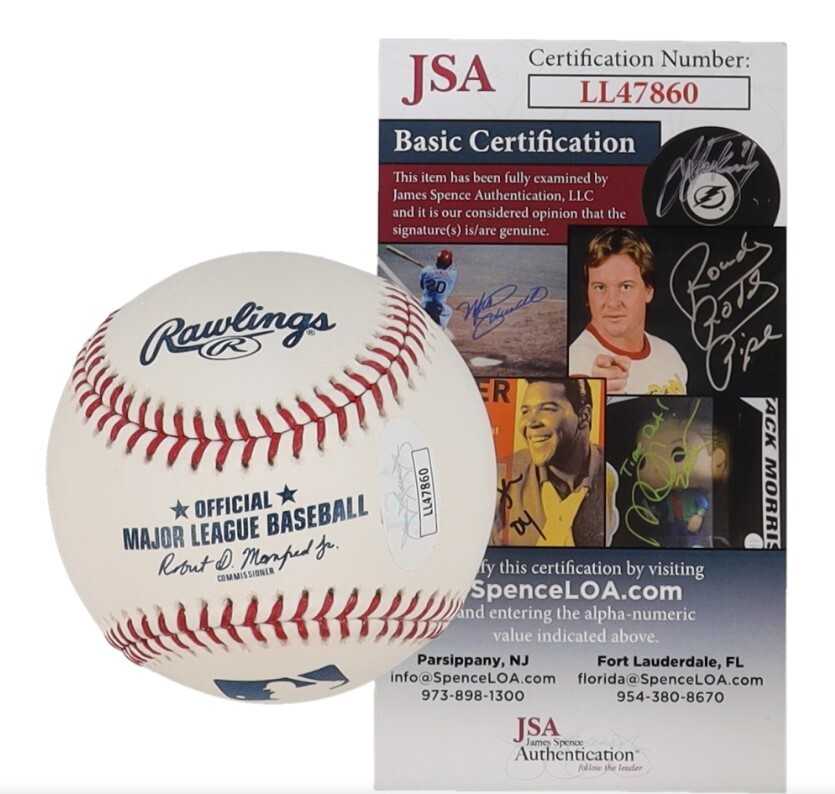BAYRON LORA-Texas Rangers (Outfielder) Signed OML Baseball (JSA Basic COA)