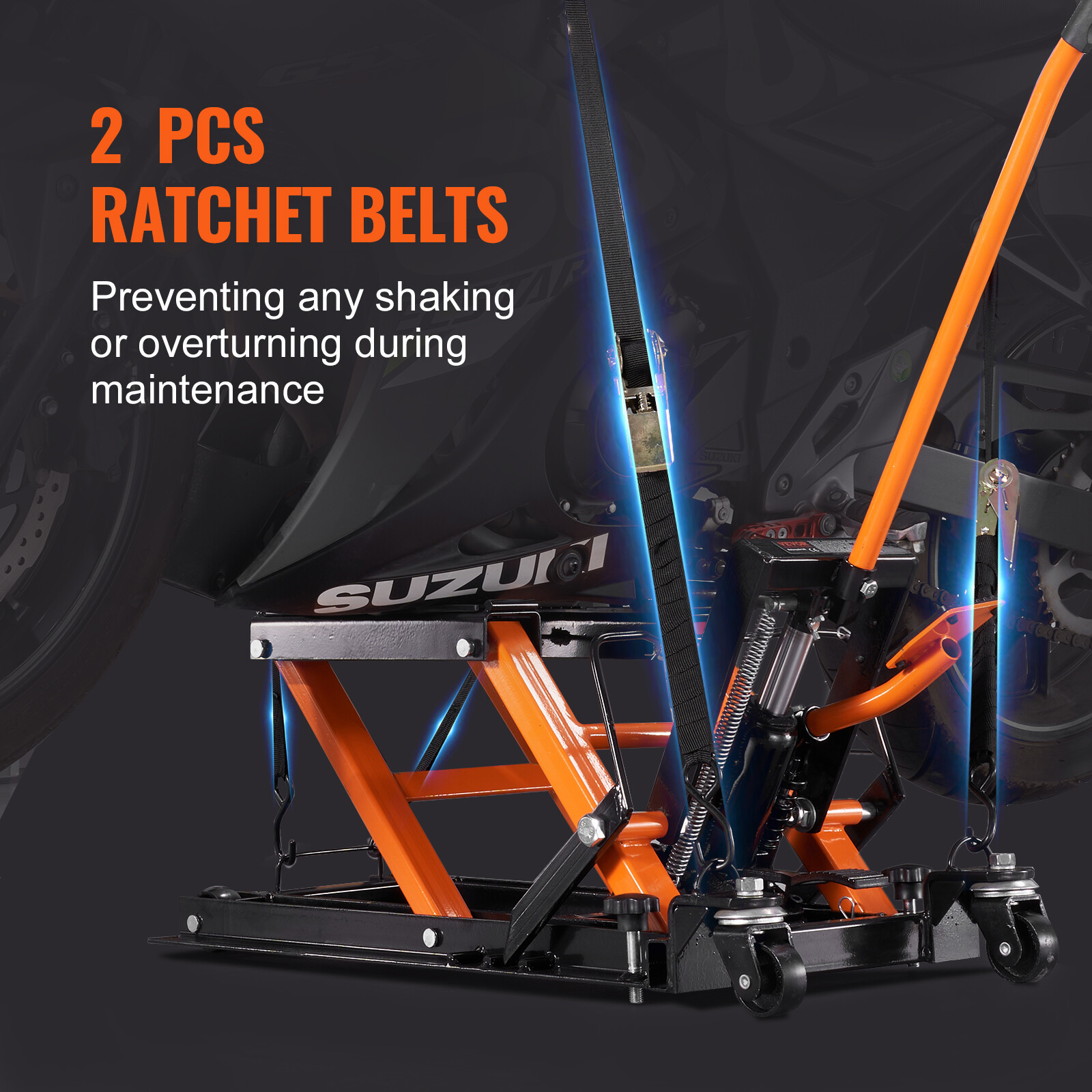 VEVOR Motorcycle Hydraulic Pump Jack 1500 LBS ATV Dirt Bike Stand