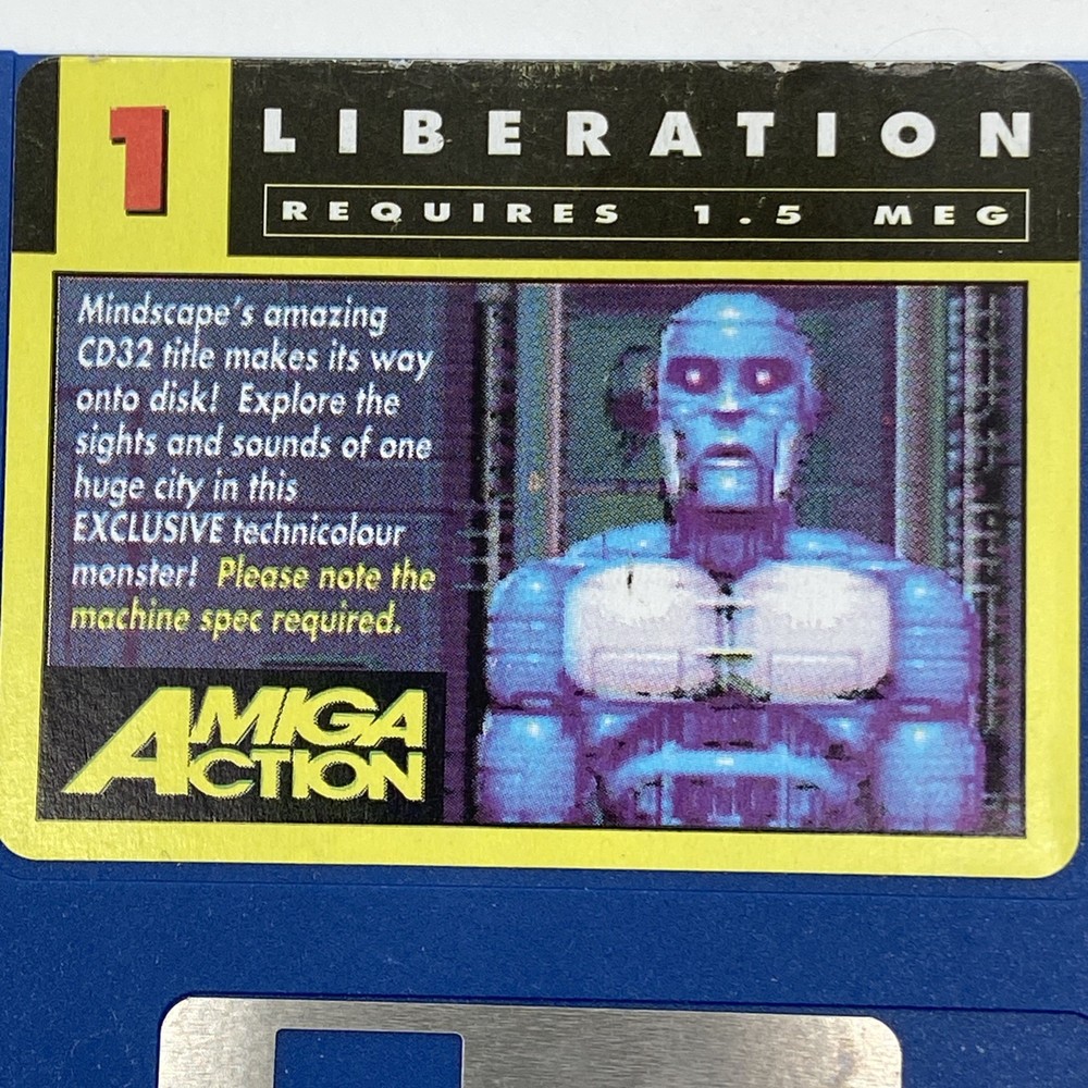 1993 Amiga action LIBERATION Floppy Disk untested VTG HTF PC