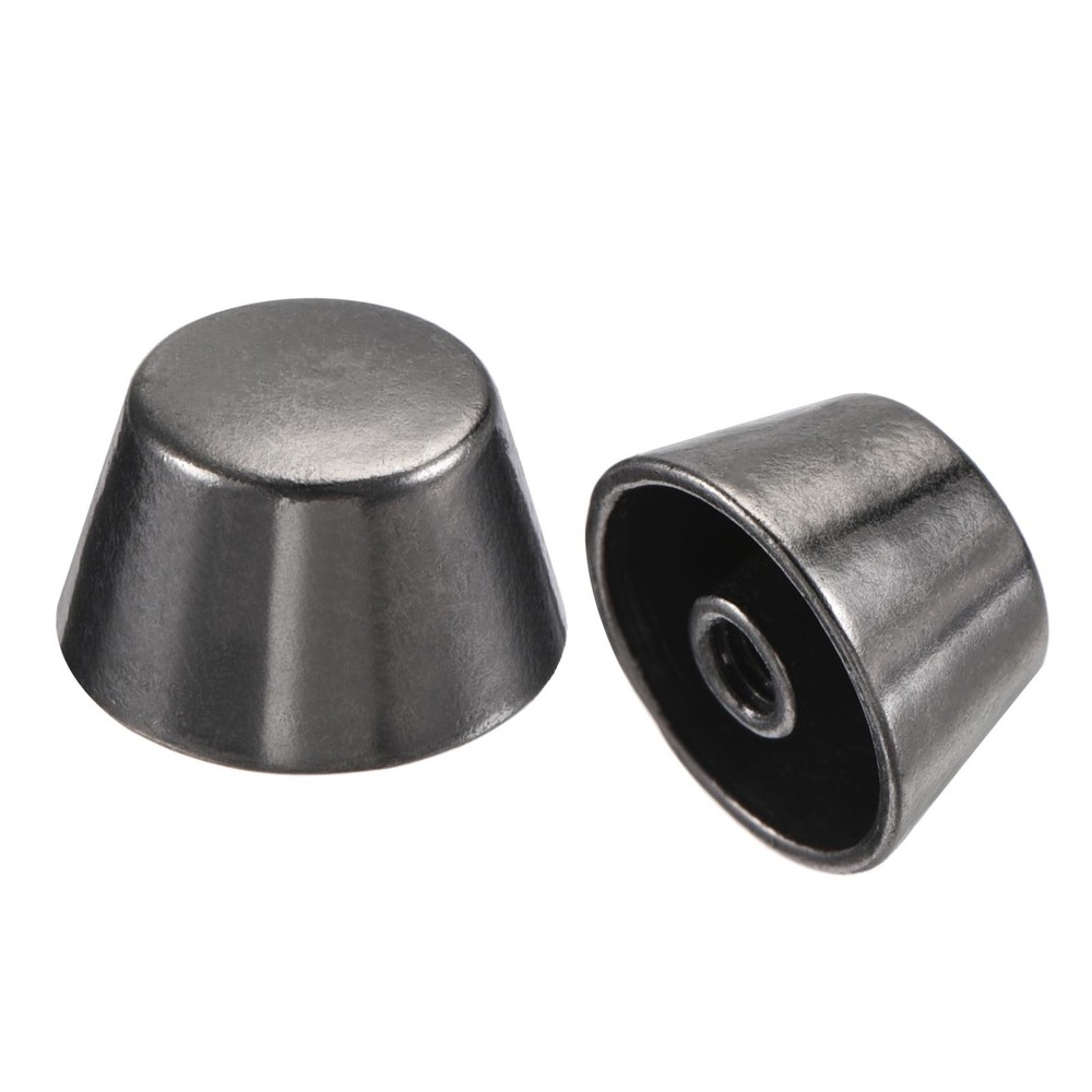 12x7mm Rivet Studs Screw Back Flat Cable Feet Stud Dark Grey 4pcs