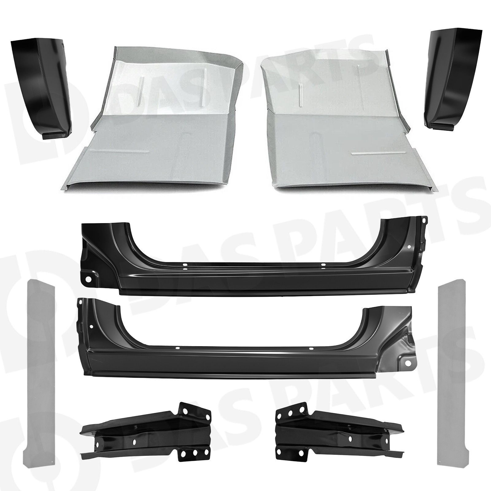 For 73-87 Chevy & GMC C/K Pickup Rocker Panel Cab Corner & Floor Pan & Supports