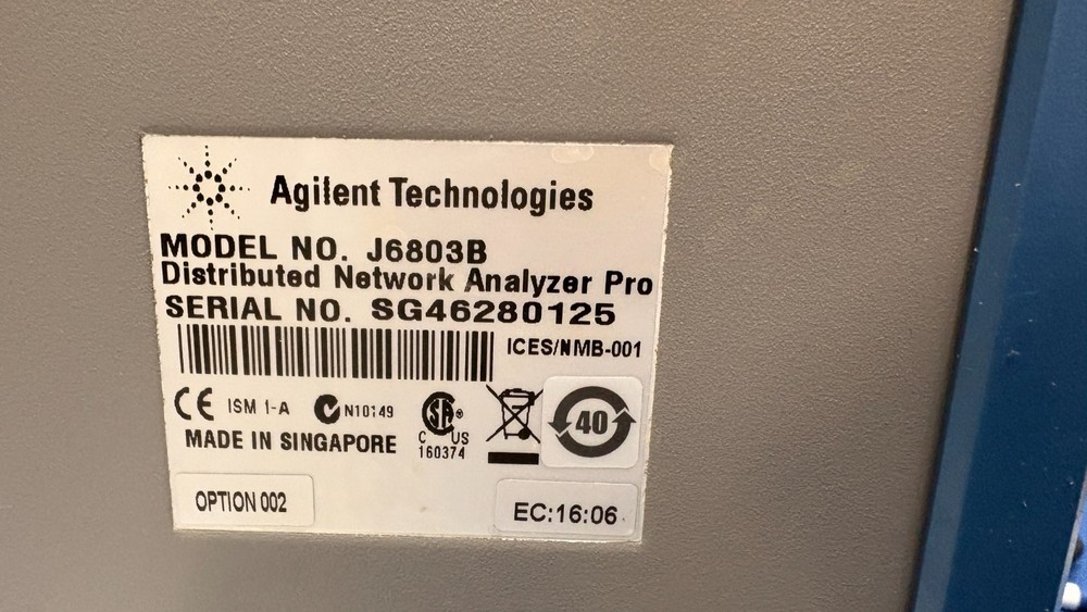 AGILENT J6803B,J6830A,J6815B DISTRIBUTED NETWORK ANALYZER PRO
