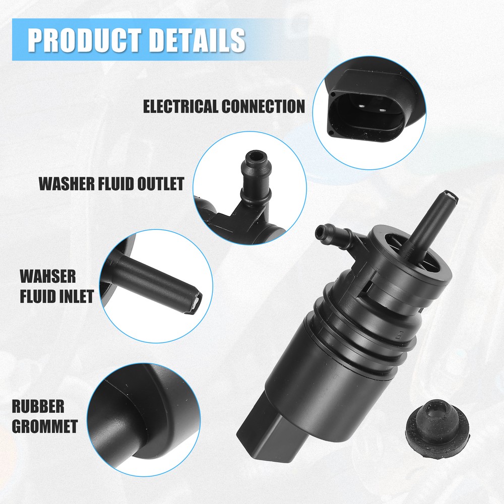 Windshield Washer Motor Pump Single Custom for Mercedes-Benz Sprinter 2500