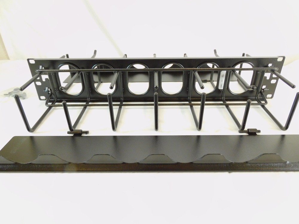 Ring Panel Cable Manager Hubbell HC219CC3N NextFrame Hinged Covers - EXCELLENT