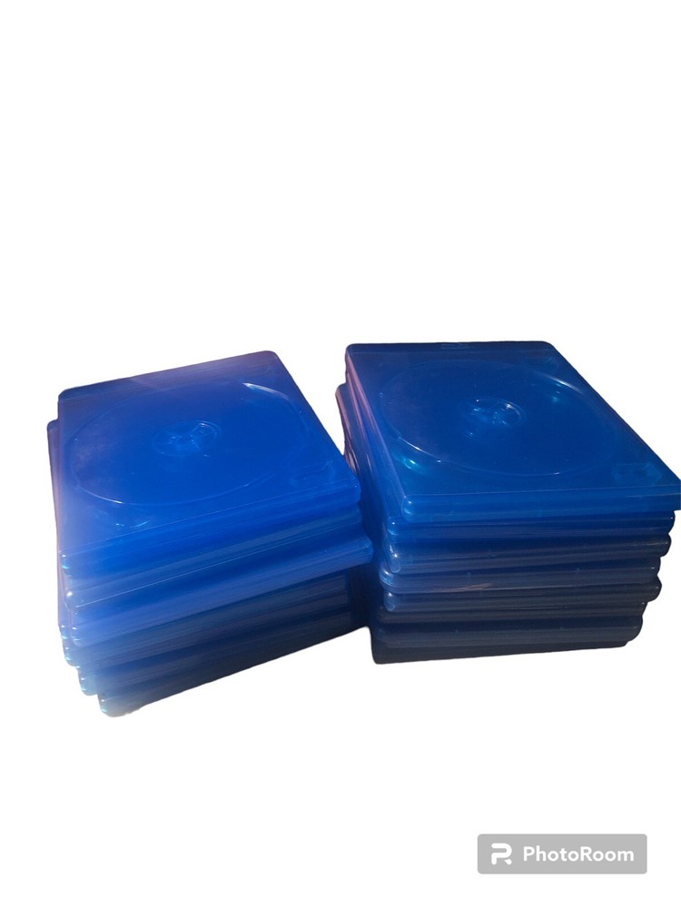 Set of 16 Empty, Blue, Blu-ray Cases. In great condition. Replacement Cases