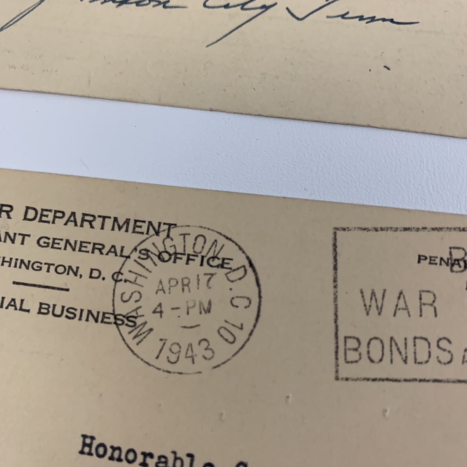 Vintage 1930’s 1940’s World War Department Postal Cards #6901