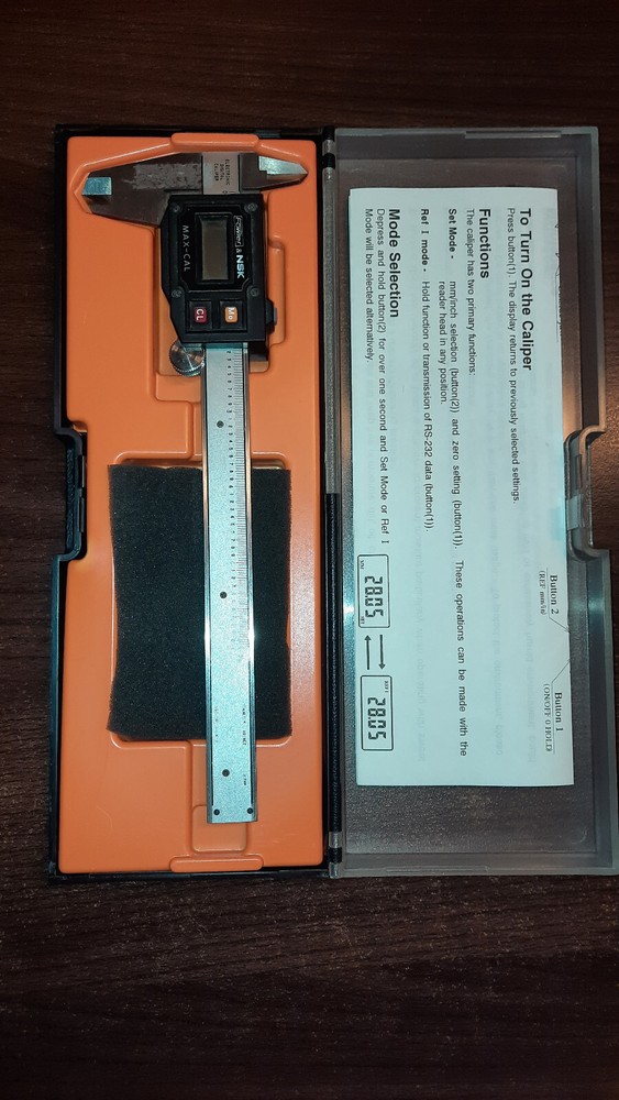 MAX-CAL, FOWLER / NSK, 6" Digital Caliper With Book