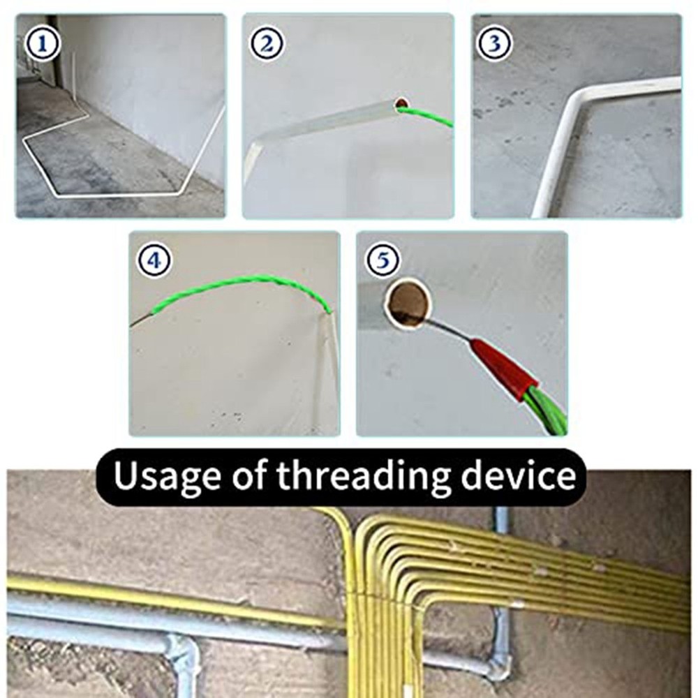 1 Set Fish Strap Cable Puller Kit 4.5mm PET Electrical Cable Puller, Green Poly9552