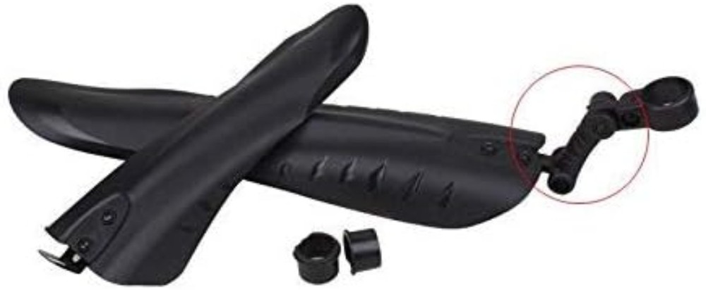 Front & Rear Adjustable Mudguards for Mountain and Road Bikes - Black, Durable