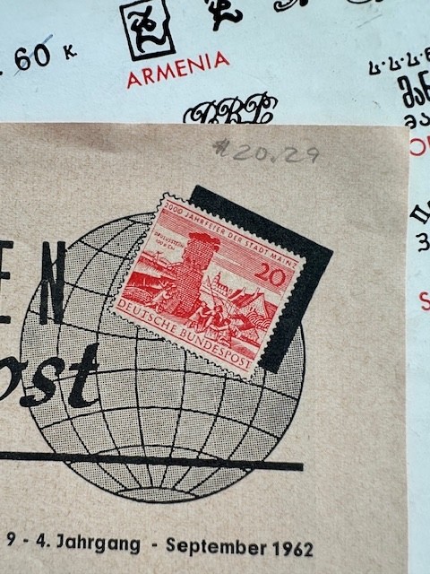 1950's 1960's Stamp Collecting Ephemera, 1952 Saco Stamp Finder Wheel