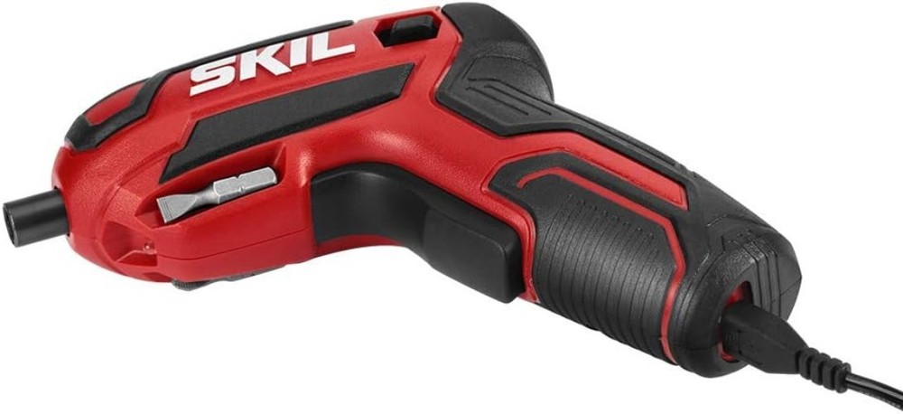 Compact 4V Cordless Screwdriver - 220 RPM, Ergonomic Trigger & Powerful Torque