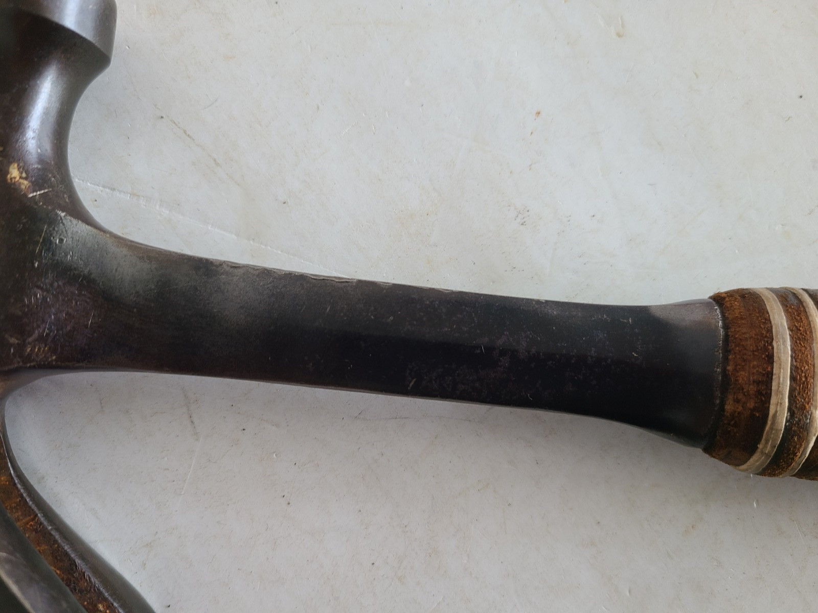 Estwing Curved Claw Hammer 16 oz Stacked Leather Handle 12 3/8" Vintage USA Made