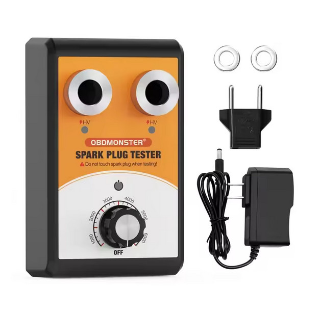 Car Spark Plug Tester Double Hole 12V Engine Ignition Coil Tester Diagnostic