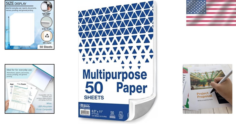 Biodegradable 50 Sheet Multipurpose Printer Paper – Ideal for Reports & Memos