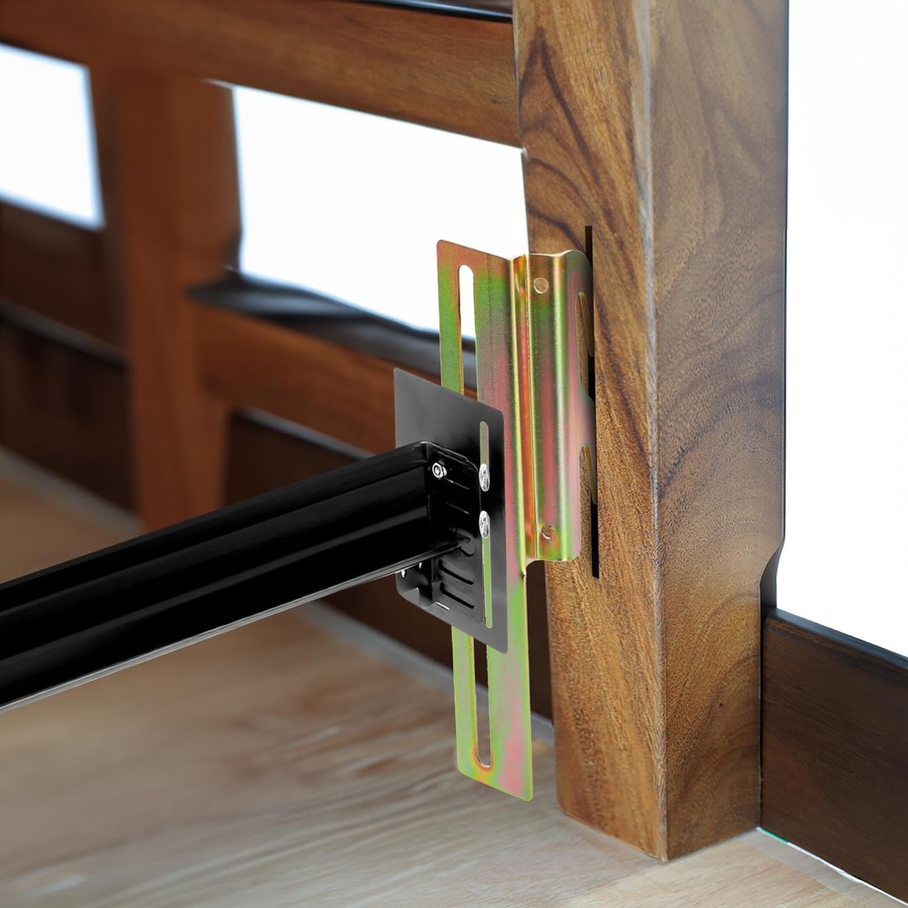 Set of 4 Bed Frame Conversion Brackets, Bolt On to Hook On Headboard Adapter