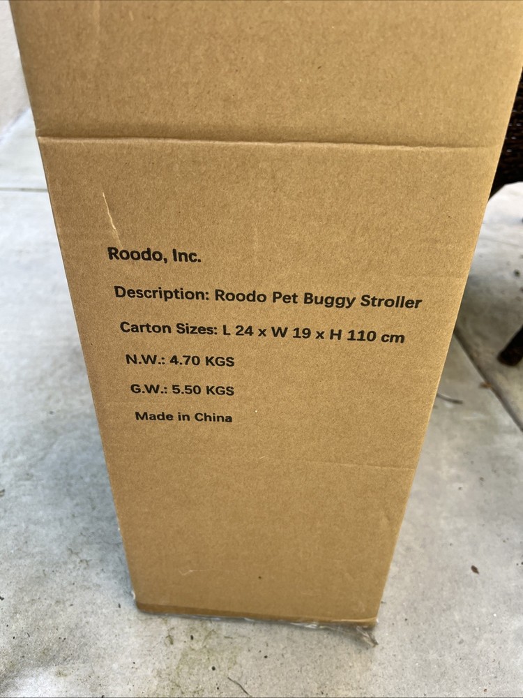 Roodo Plus Pet Buggy Dog Stroller for Small Medium Dogs