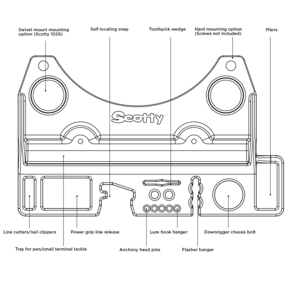 Scotty 450 Downrigger Trolling Caddy Fishing Accessory