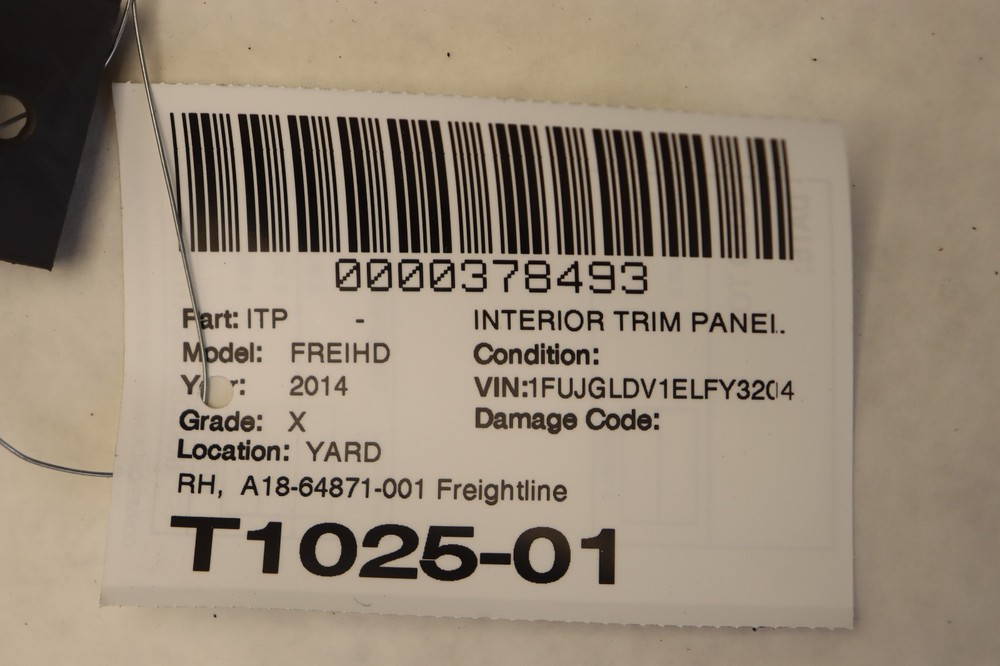 2008-2017 FREIGHTLINER CASCADIA 125 RIGHT SIDE OVERHEAD CONSOLE TRIM PANEL OEM