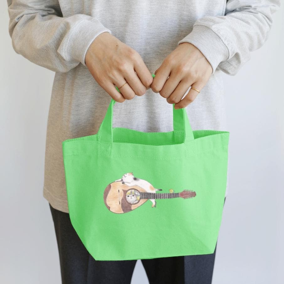 mandolin cat lunch tote