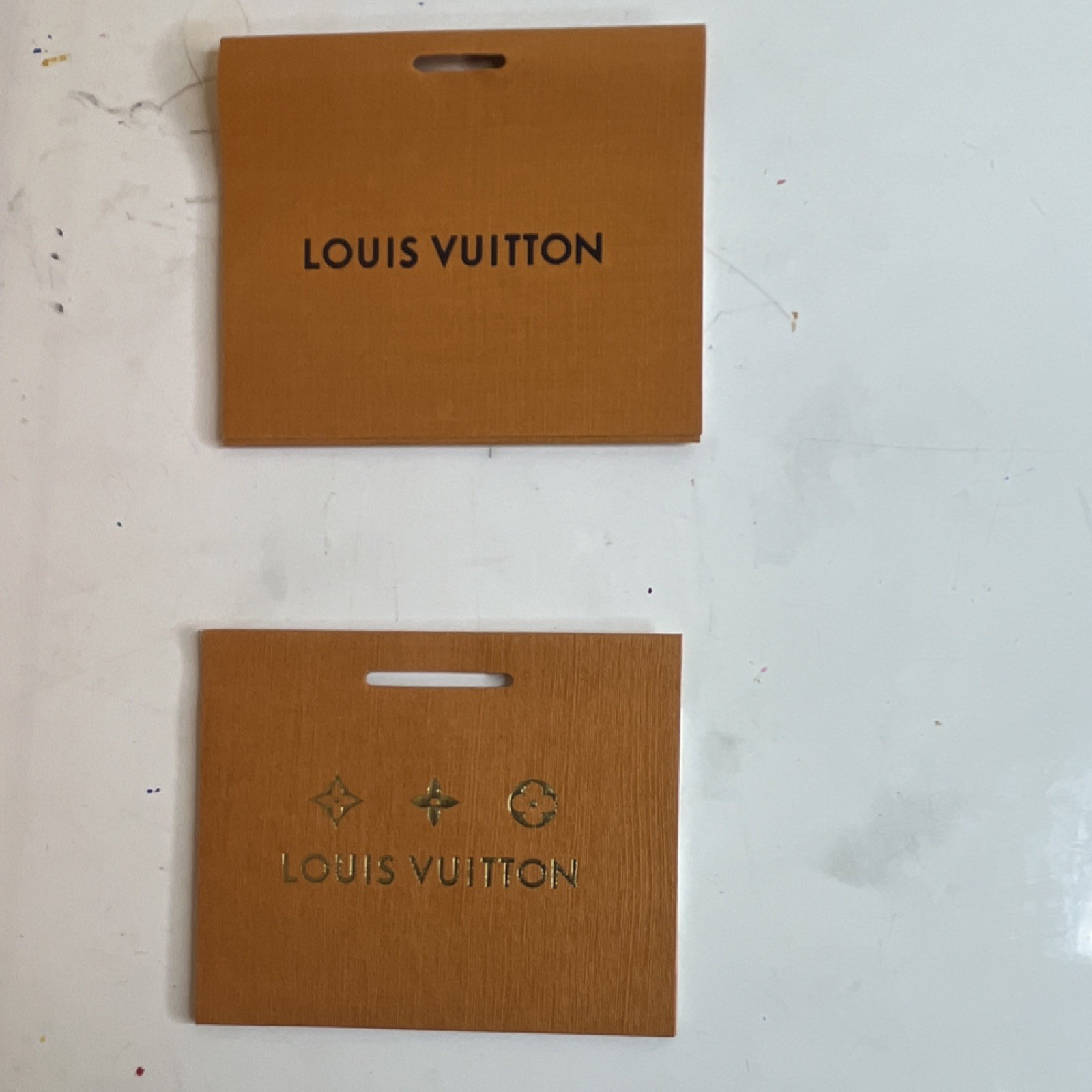 Louis Vuitton Empty Gift Box Set Orange Cardboard authentic Designer Pieces