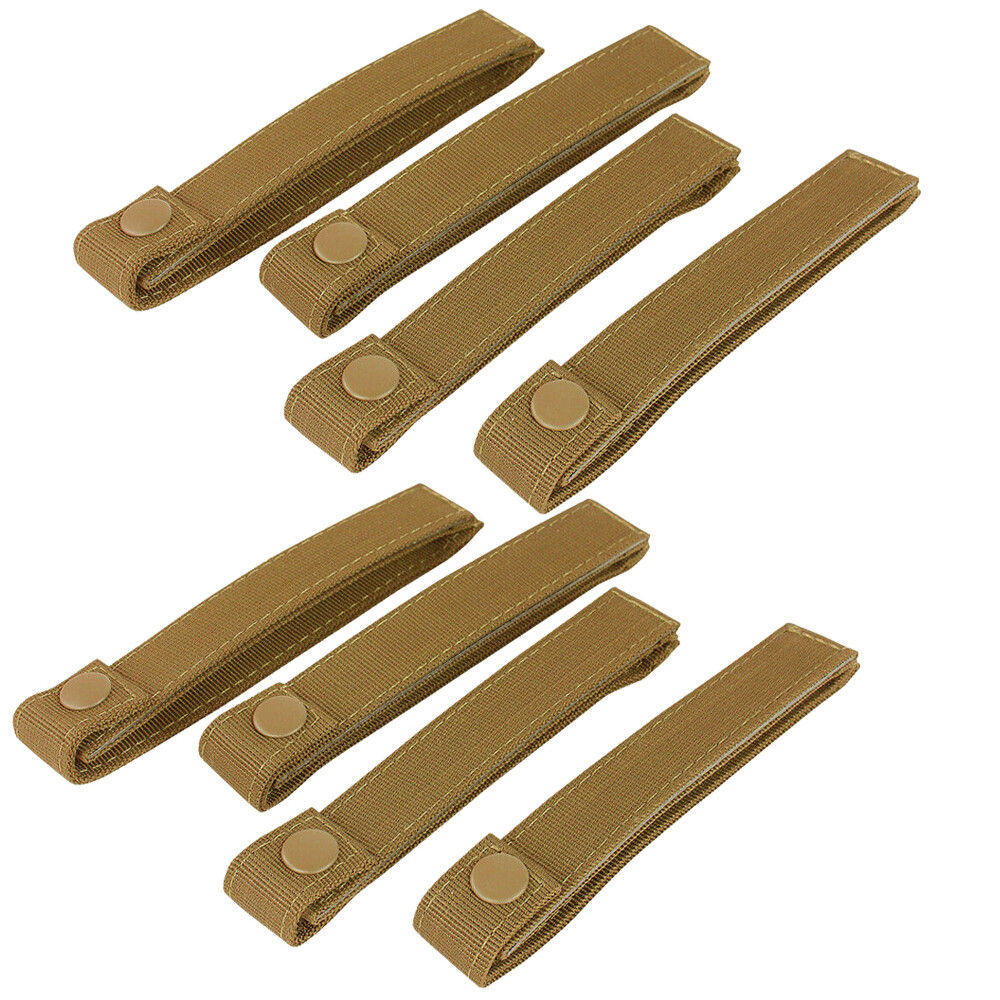 8PCS 6" MOD MOLLE PALS Modular Web Gear Replacement Tie Straps Brown New