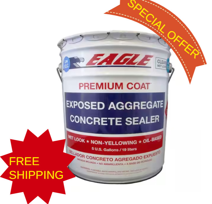 Eagle 5 gal. Clear Wet Look Solvent-Based Low VOC Aggregate Concrete Sealer