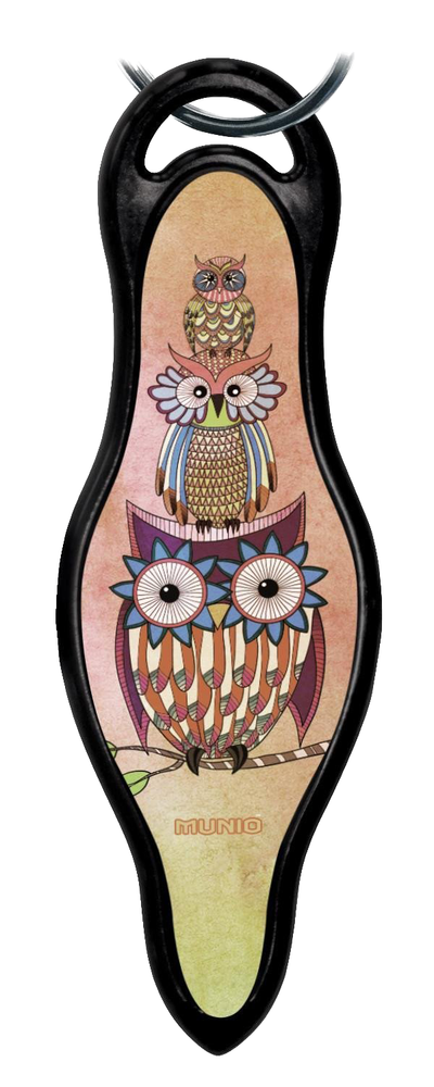 Munio Self Defense Key Chain, Triple Hoot