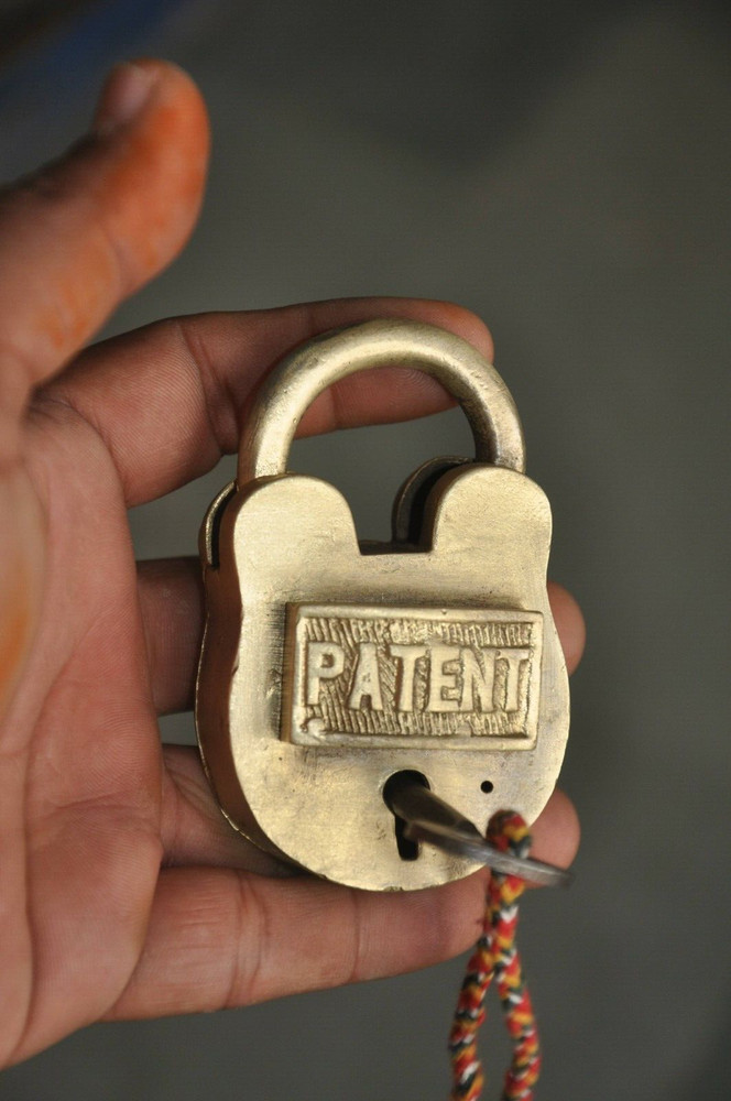 3 Pc Vintage Brass Different Shape & Size Handcrafted Padlocks