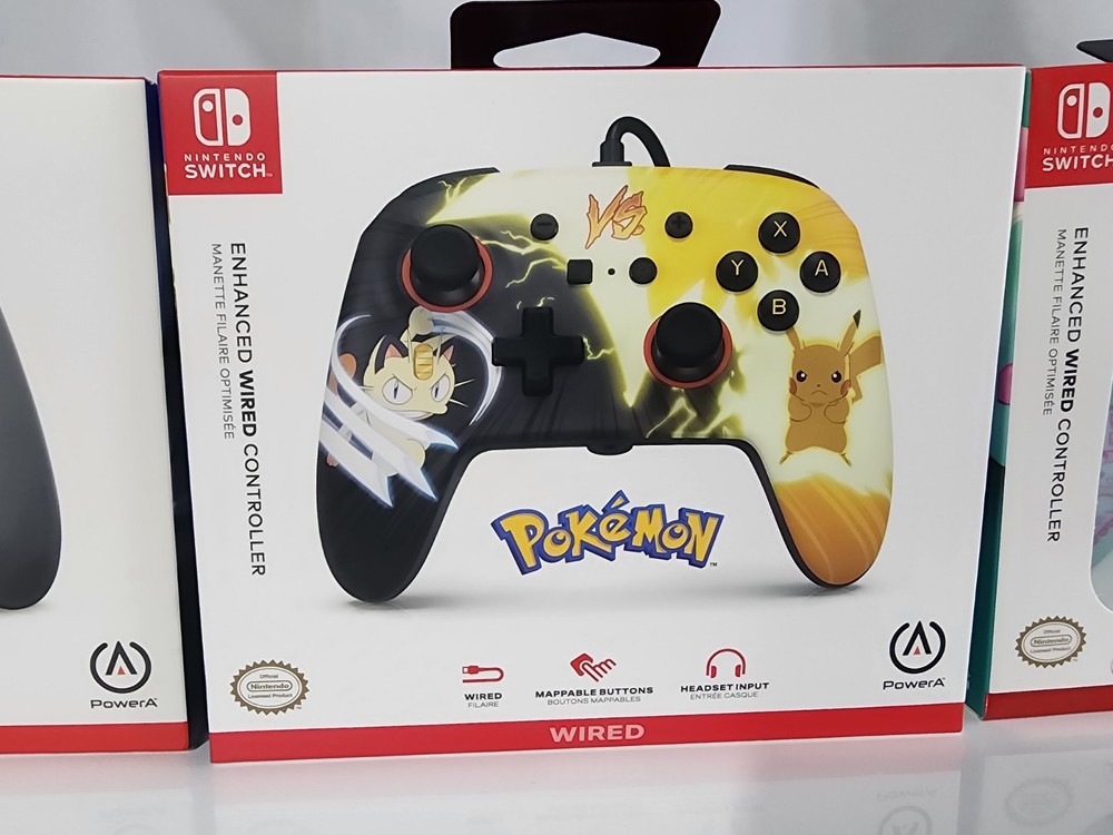 Pokemon Meowth vs Pikachu Power A Wired Controller Nintendo Switch NEW Boxed