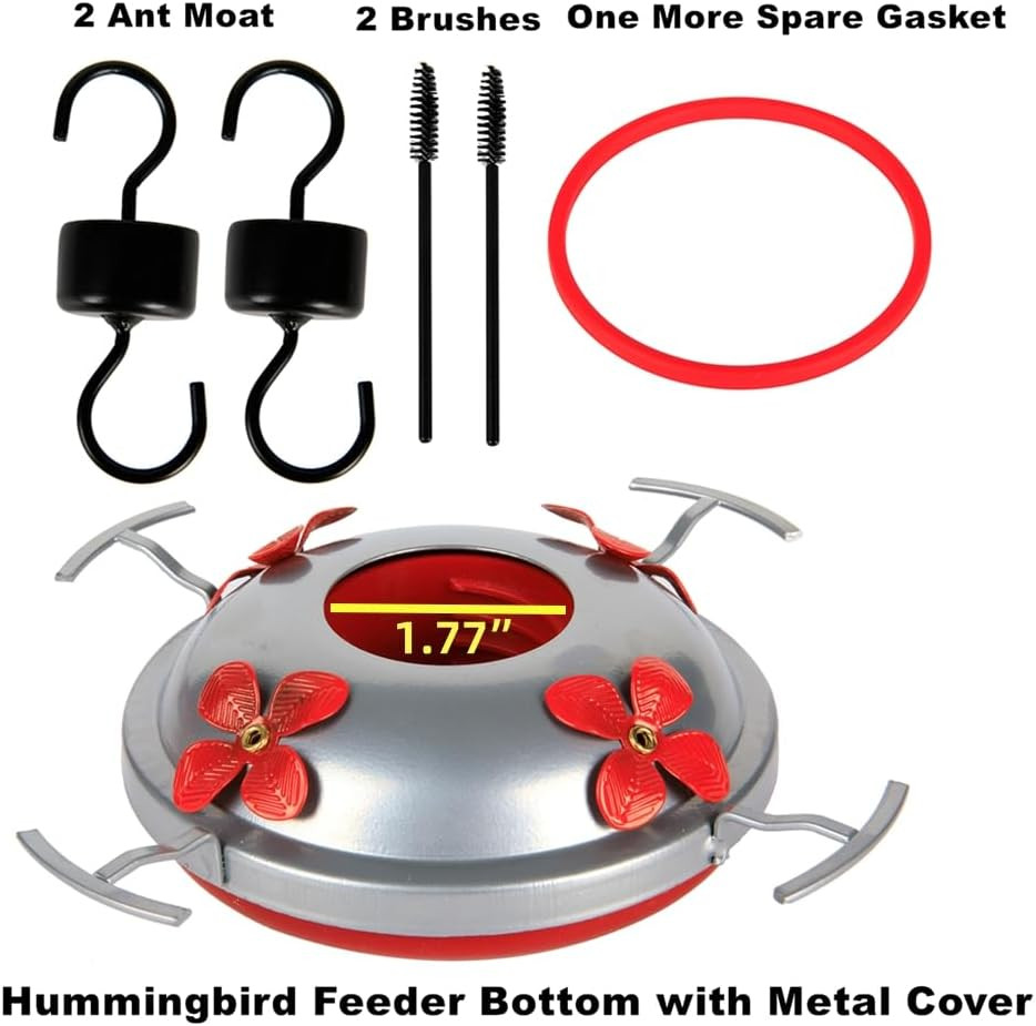 6 Pack Hummingbird Feeder Bottom Replacement Parts Base Set Includes Feeder Base